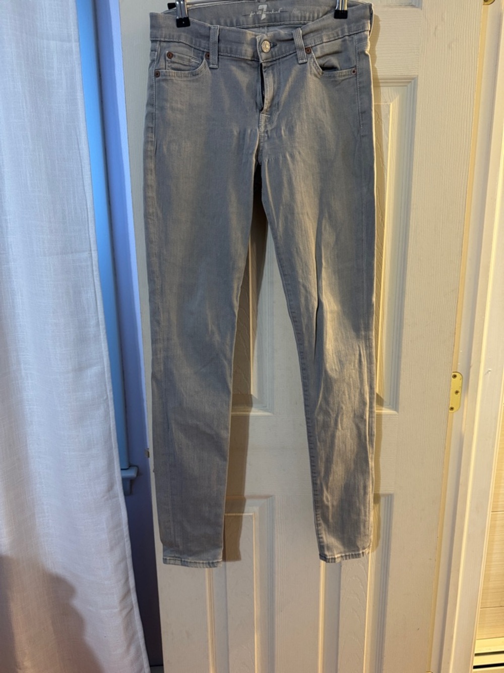 7 For All Mankind Light Gray/beige Denim Jeans